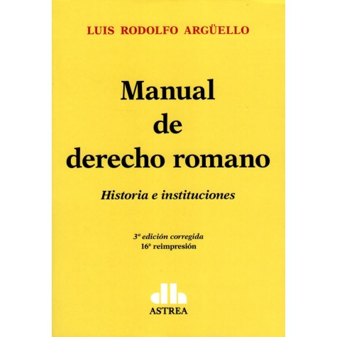 Manual de Derecho Romano