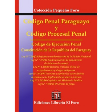 Código Penal Paraguayo y Código Procesal Penal (pequeño)